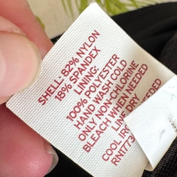 Merona Twist-Front Womens Tankini Top With Adjustable Straps Size 16W Black - Picture 7 of 8